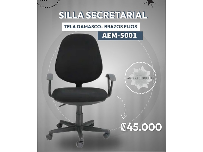 Silla secretarial Color Negro Costa Rica