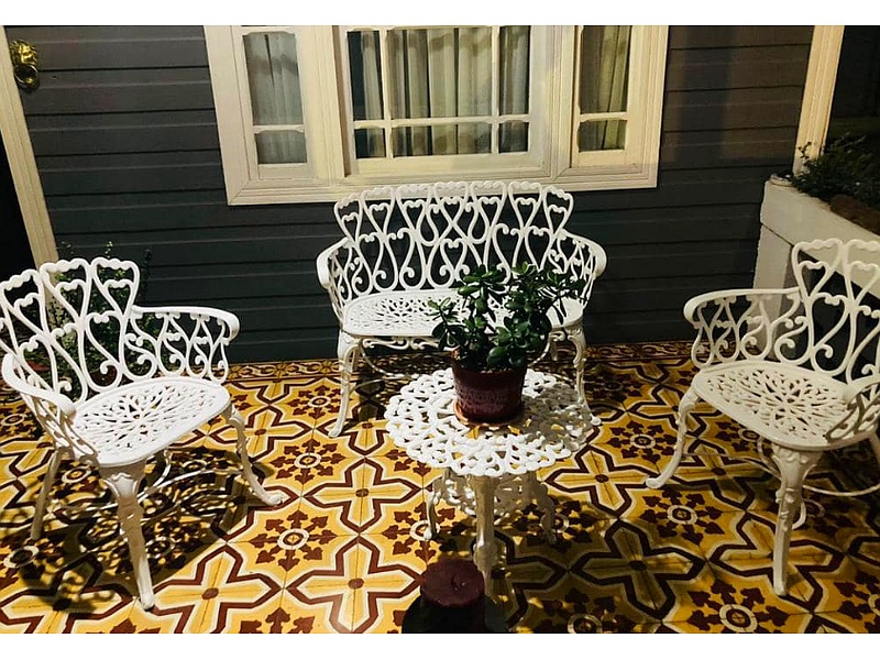 Mesa de exterior blanca Costa Rica