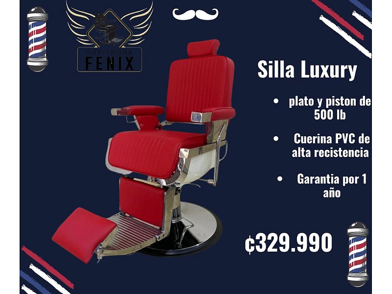 Silla hidráulica para barbería Costa Rica