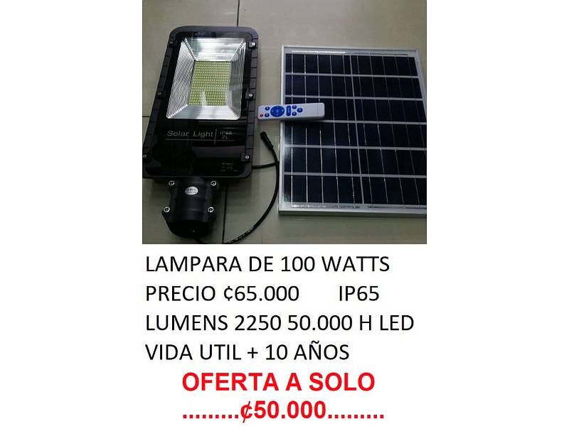 Lámpara de 100W Costa Rica