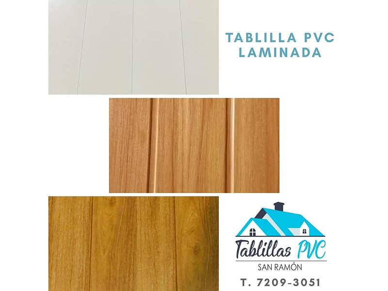 Tablilla PVC laminada Costa Rica