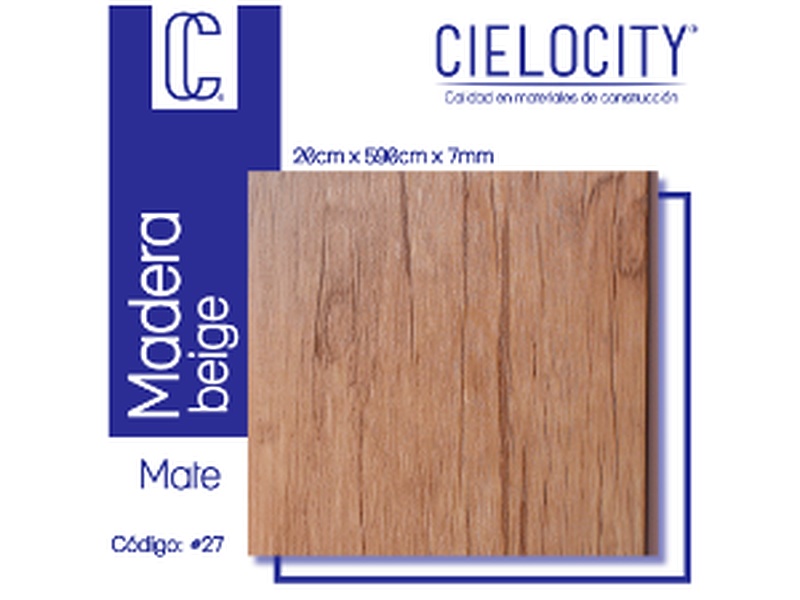 Tablilla Madera Beige Costa Rica