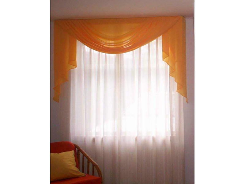 Cortina Ondulada Caida Naranja San José Persianas Canet