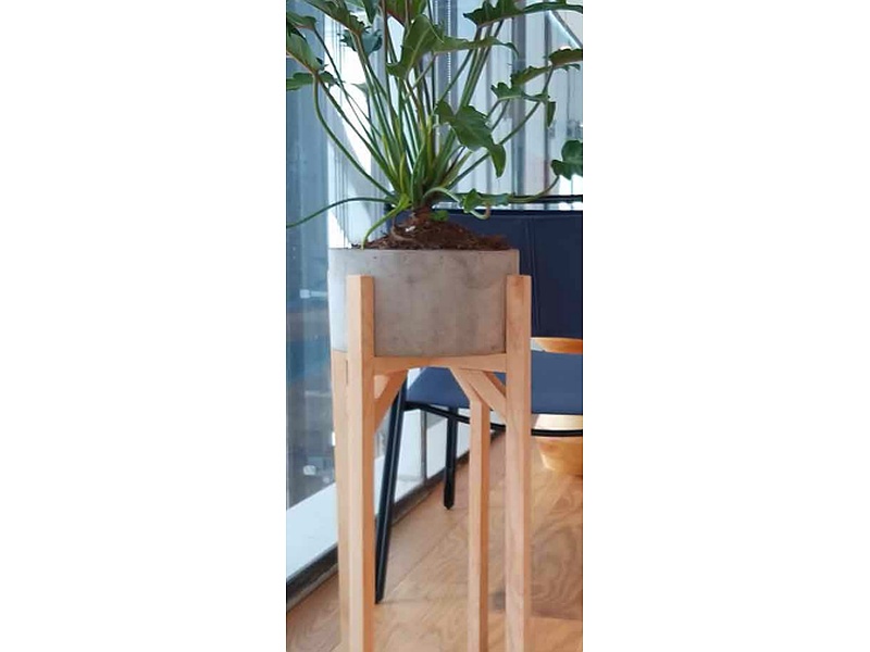 pedestal para maceta de madera Costa Rica Solution Culture
