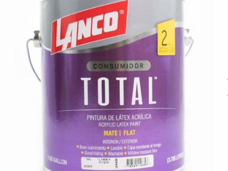 Pintura de latex acrílico mate en cr