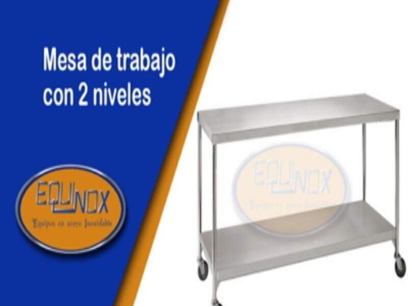 Mesa de trabajo con 2 niveles