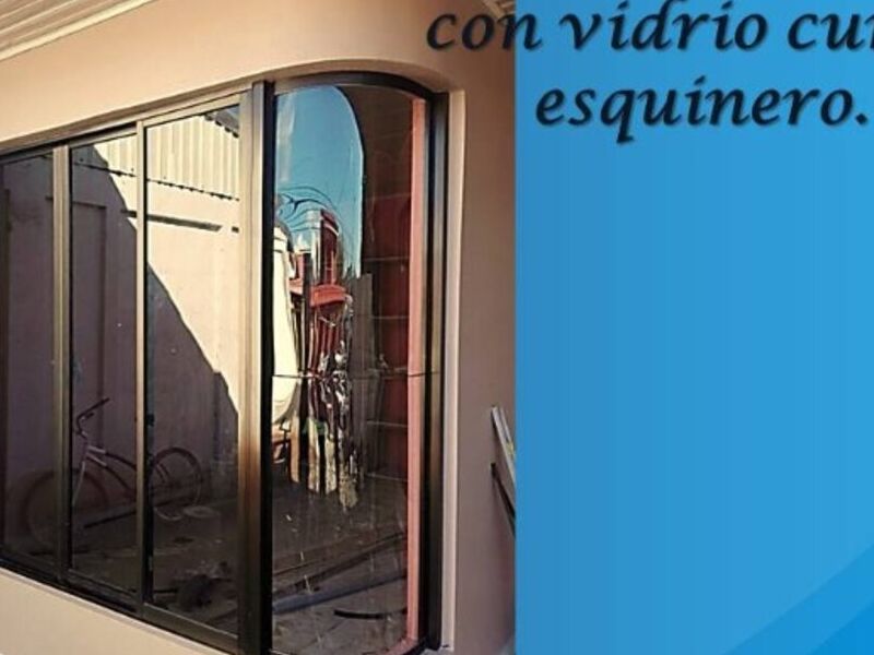 Ventana corrediza con vidrio curvo Puntarenas