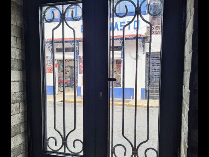 Puerta con rejas de vidrio/aluminio en Barva
