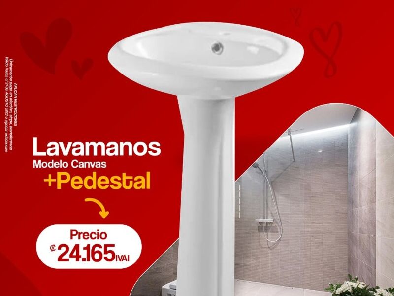 Lavamanos con Pedestal