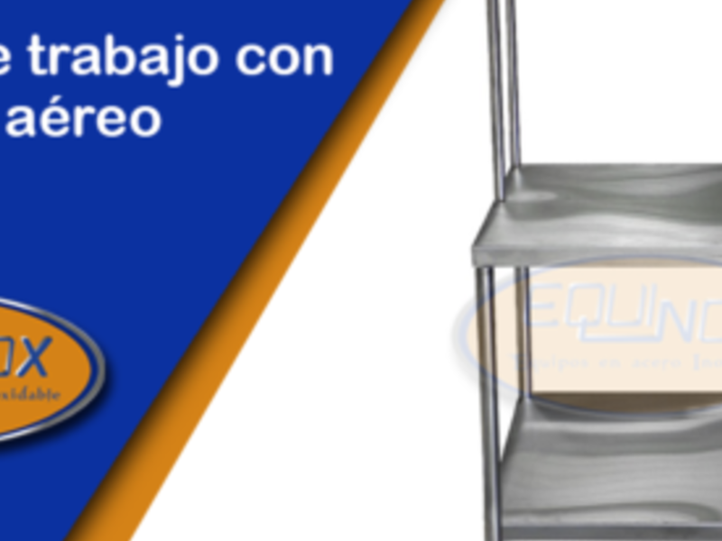 Mesa de trabajo con estante aéreo Costa Ricca
