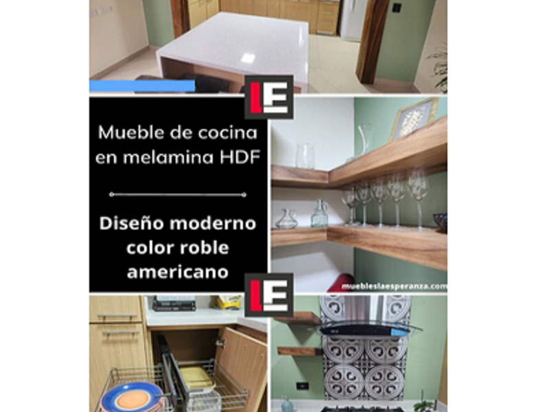 Mueble de melamina color roble Sarchí