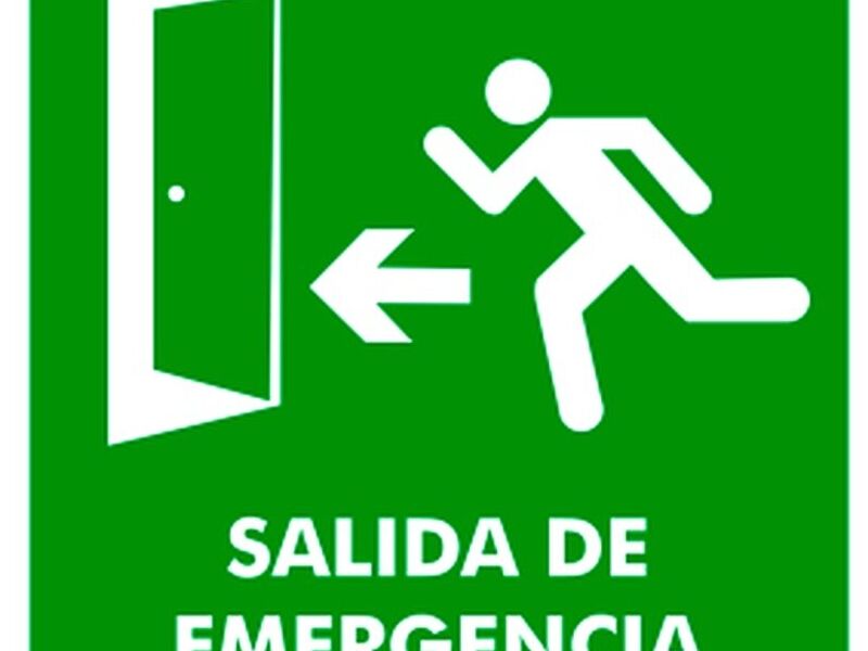 Señalización Salida Emergencia NARANJO