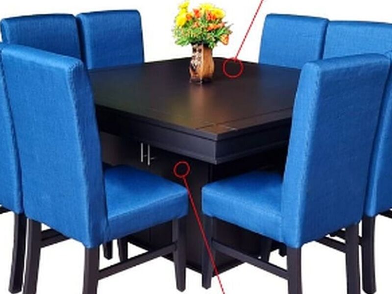 JUEGO COMEDOR SILLAS TAPIZADAS BLUE SAN JOSE