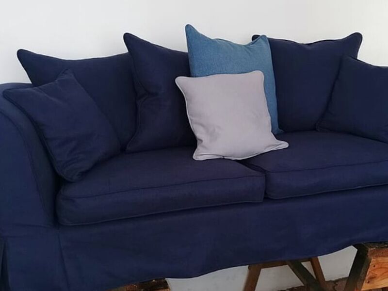 SOFA 2 PUESTSO AZUL MARINO SAN JOSE