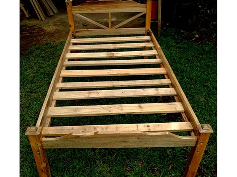 Cama individual madera LIMÓN