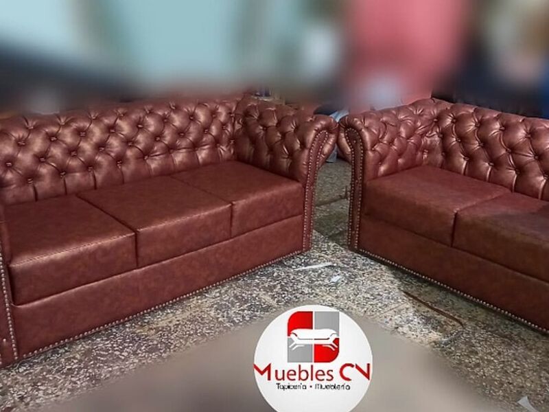 SOFA CUERINA ROJA LIMON