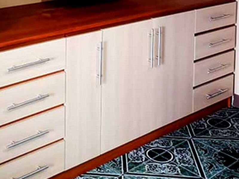 Mueble cocina melamina café claro CARTAGO