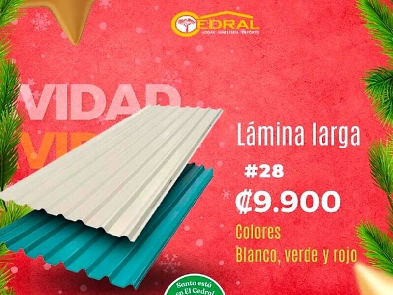 Lámina de acero m2 Costa Rica