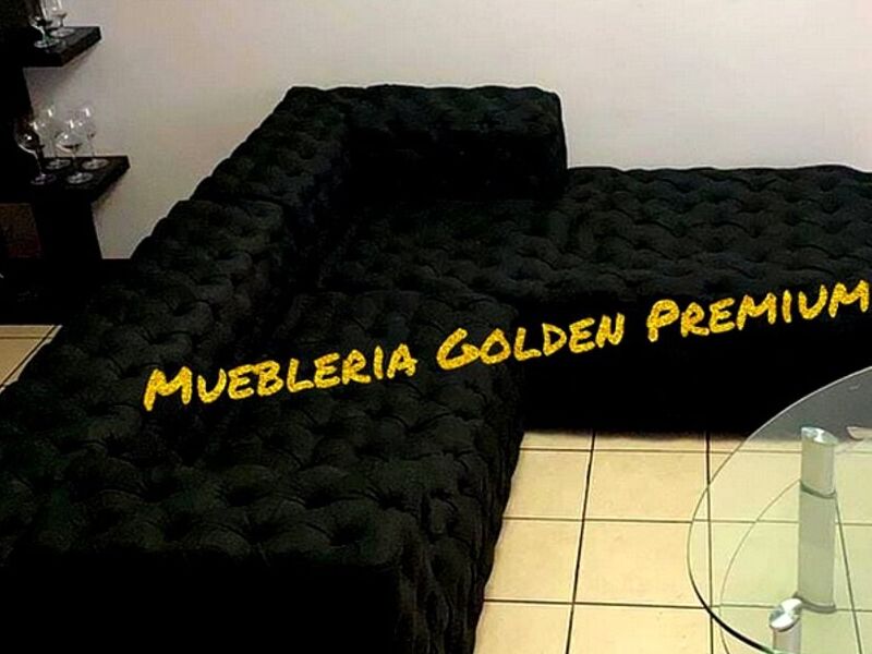 Diván terciopelo negro PALMARES
