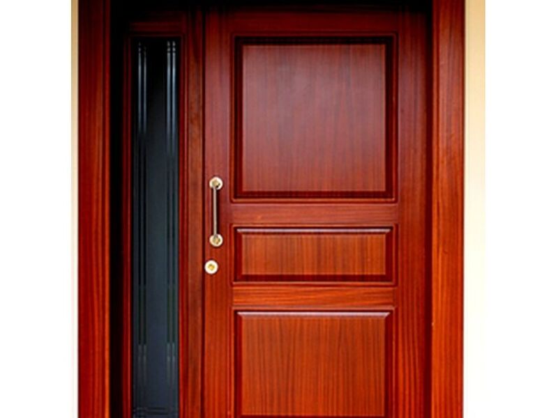 Puerta principal madera - vidrio HEREDIA