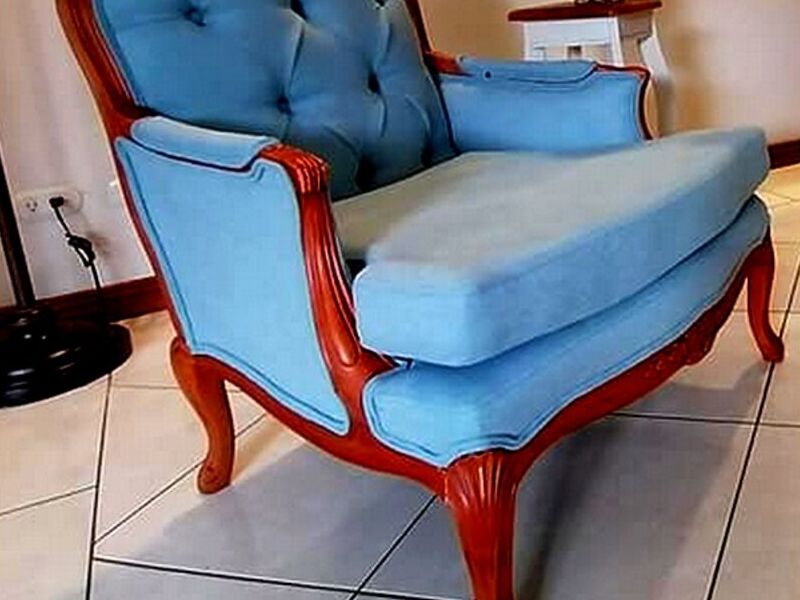 Sillón orejero tapizado lino everest SAN JOSÉ