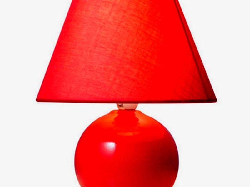 Lámpara forma cónica rojo SAN JOSÉ