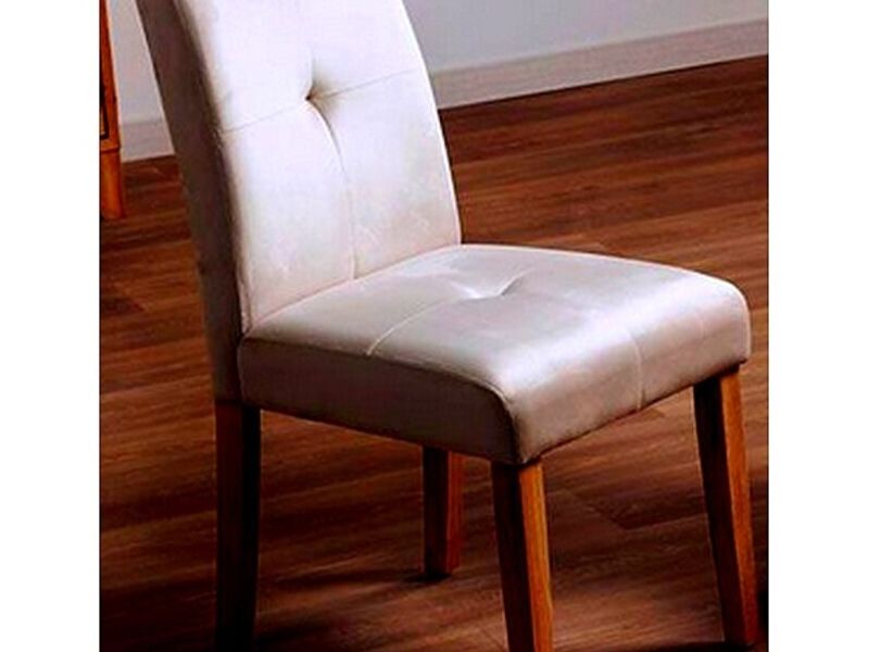 Silla tapizada tela beige SAN ISIDRO