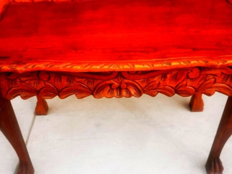Mesa centro pura madera cedro NARANJO