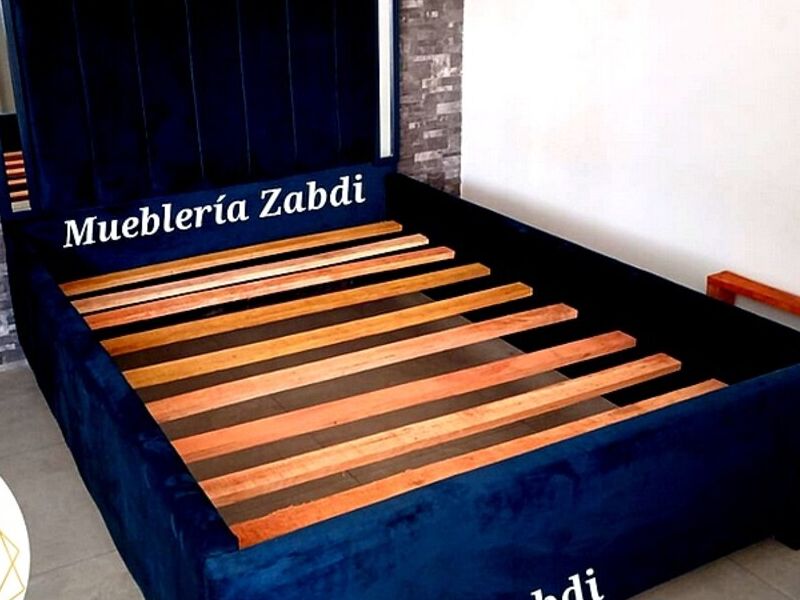 Cama espejos Terciopelo azul️ PALMARES