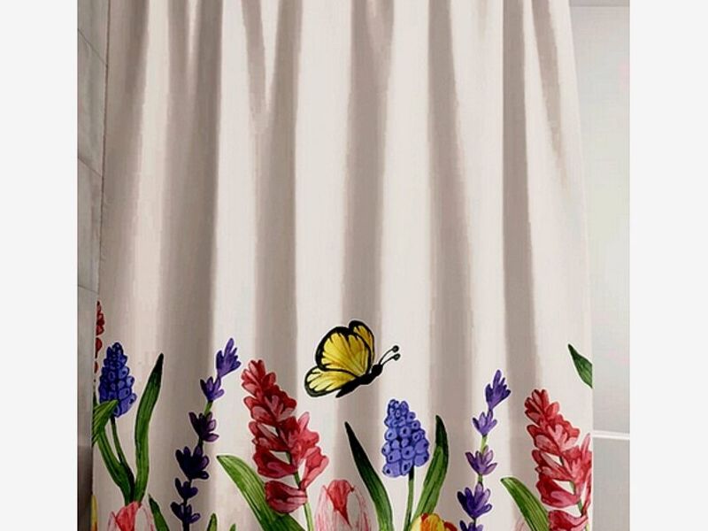 Cortina baño mariposa sencilla GUANACASTE