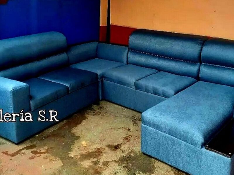  Sala celeste tela lino NARANJO