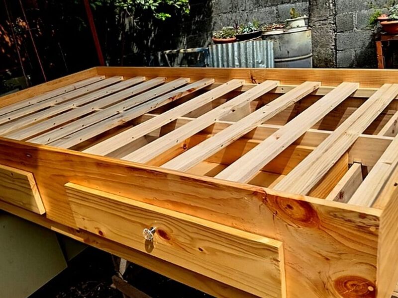 Cama individual madera pino SAN JOSÉ
