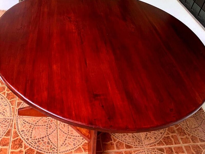 Mesa circular madera cedro SAN JOSÉ