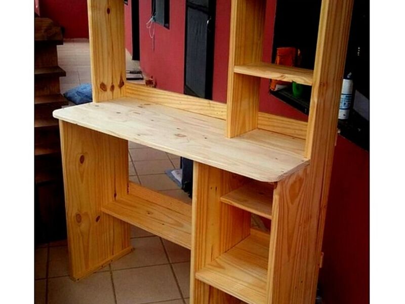 Escritorio madera pino color natural ALAJUELA