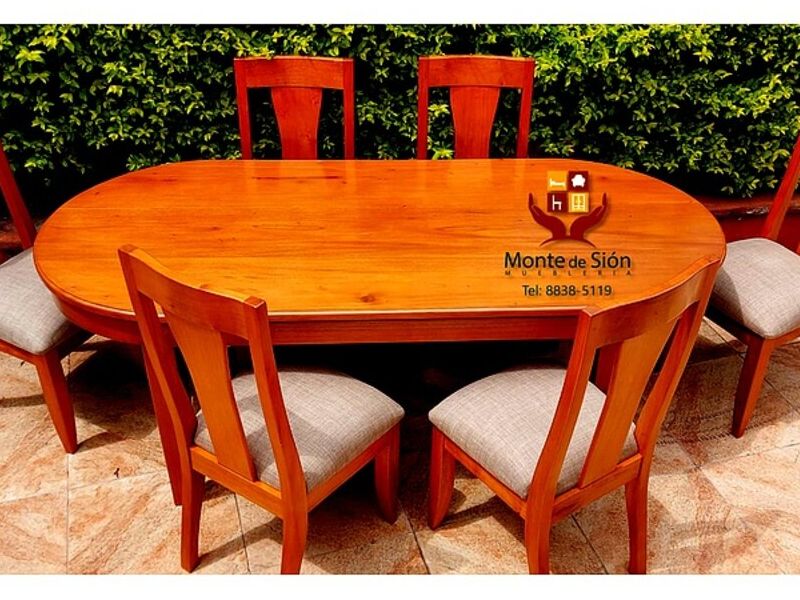 Comedor 6 sillas madera cedro HEREDIA 