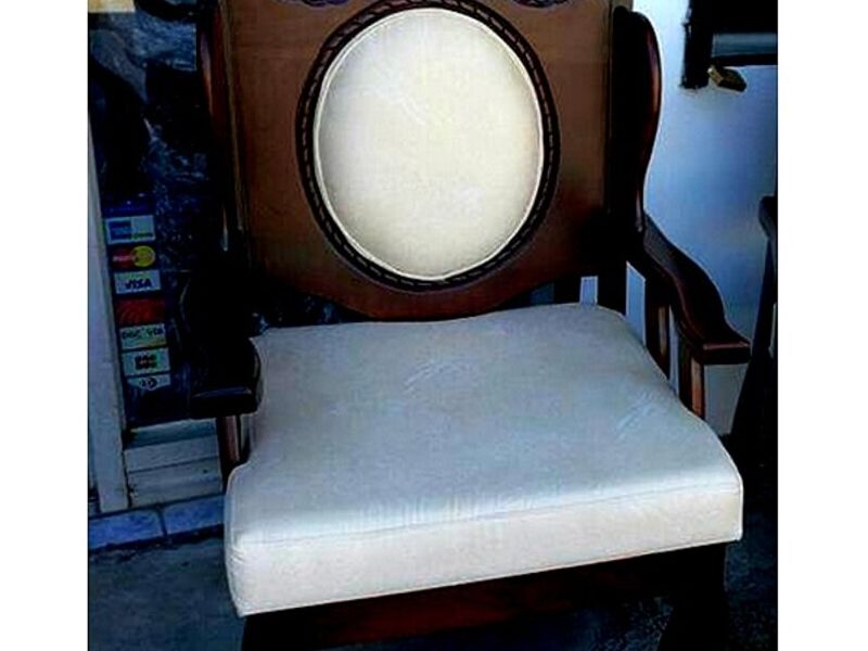 Silla ovalo tapizada NARANJO