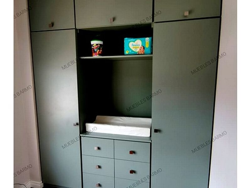 Closet melamina color verde jade SAN JOSÉ