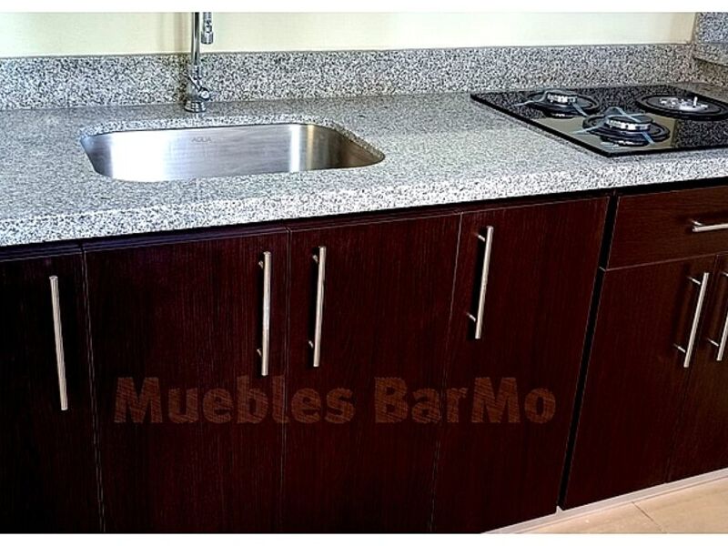 Mueble cocina melamina color wengue SAN JOSÉ