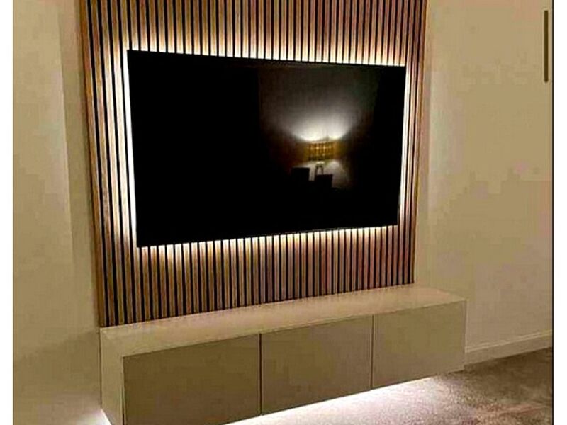 Mueble T.V. flotante color blanco SAN JOSÉ