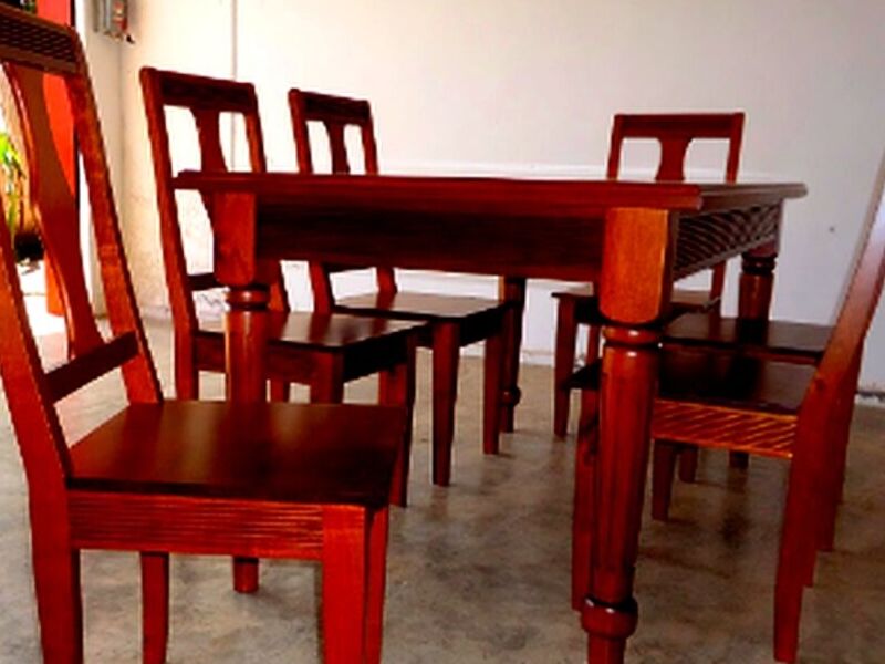 Comedor 6 sillas madera cedro ALAJUELA 