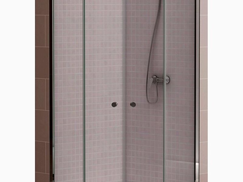 Mampara aluminio - vidrio templado NARANJO