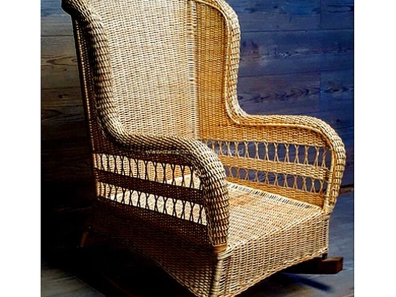Sillón mecedora mimbre HEREDIA