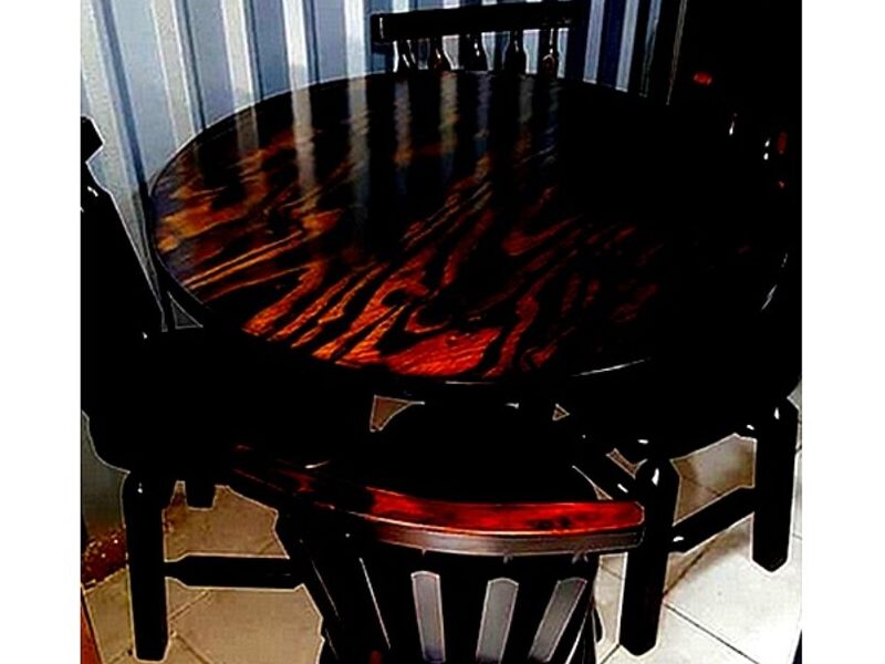 Comedor 4 sillas madera cenízaro GRECIA